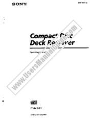 Ver HCD-541 pdf Manual de usuario principal