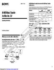 View MZ-RH10 pdf Hi-MD Music Transfer Version 2 for Mac  (User Manual)