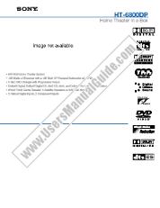 Ver HT-6800DP pdf Especificaciones de comercialización