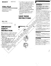 Ver HVL-F10 pdf Manual de usuario principal
