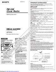 View ICF-C215 pdf Primary User Manual