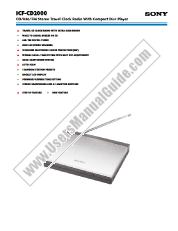 Vezi ICF-CD2000 pdf Specificațiile de marketing