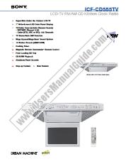 Ver ICF-CD555TV pdf Especificaciones de comercialización