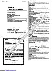 Voir ICF-CD814 pdf Mode d'emploi