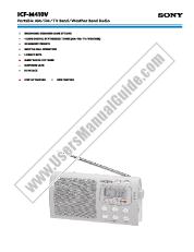 View ICF-M410V pdf Marketing Specifications