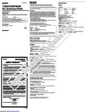 Voir ICF-M410V pdf Mode d'emploi