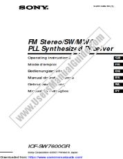 Voir ICF-SW7600GR pdf Mode d'emploi (manuel primaire)