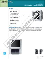 Ver KD-27FS170 pdf Especificaciones de comercialización