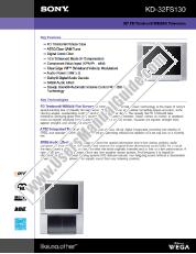 Visualizza KD-32FS130 pdf Specifiche del prodotto