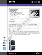 View KD-36FS130 pdf Product Specifications