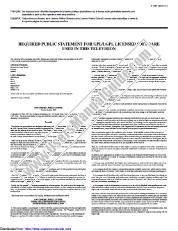 View KDE-42XS955 pdf Public Statement for GPL/LGPL Licensed software