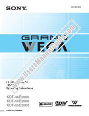Voir KDF-55E2000 pdf Mode d'emploi