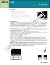 View KDF-50E2000 pdf Marketing Specifications