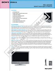 Voir KDL-23S2000 pdf Spécifications de marketing