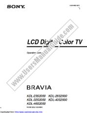 View KDL-23S2000 pdf Operating Instructions