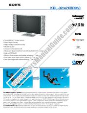 View KDL-32XBR950 pdf Marketing Specifications