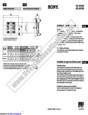 Vezi KDL-46V2500 pdf Wall Mount Instrucțiuni
