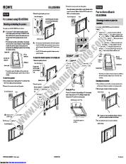 Vezi KDL-42XBR950 pdf Notă cu privire la vorbitor de instalare & transportul TV