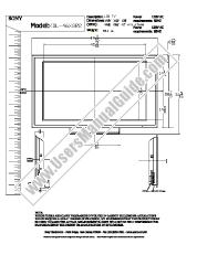 Ver KDL-46XBR2 pdf Diagramas y dimensiones