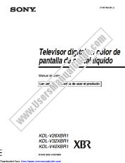 View KDL-V40XBR1 pdf Manual de instrucciones