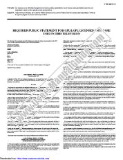 View KDS-70Q006 pdf GPL/LGPL Licensed Software Public Statement