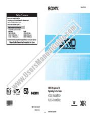 Ver KDS-R60XBR2 pdf Instrucciones de operación