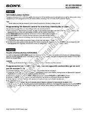 View KLV-30XBR900 pdf Remote Control correction  (page 54)