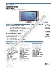 Voir KE-50XBR900 pdf Spécifications de marketing