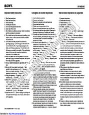 View KF-60DX100 pdf Safety:  important instructions