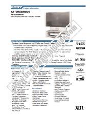 Voir KF-60XBR800 pdf Spécifications de marketing