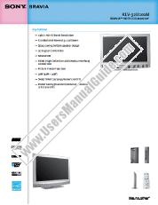 Voir KLV-32U100M pdf Spécifications de marketing
