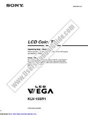 View KLV-15SR1 pdf Operating Instructions