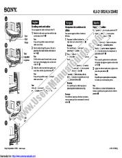 Vezi KLV-21SR2 pdf Notă cu privire la cablurile gruparea & cabluri