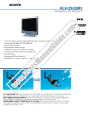 Ver KLV-32M1 pdf Especificaciones de comercialización
