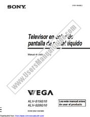 Voir KLV-S15G10 pdf Manual de instrucciones