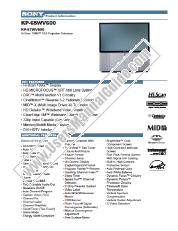 Ver KP-57WV600 pdf Especificaciones de comercialización
