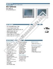 Voir KV-13FS110 pdf Caractéristiques et spécifications commerciales