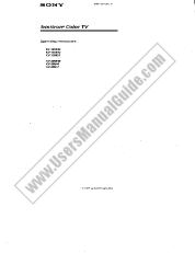 Voir KV-13M40 pdf Manuel de l'utilisateur principal