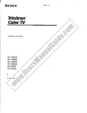 View KV-13M52 pdf Operating Instructions  (primary manual)