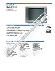 Voir KV-24FS100 pdf Caractéristiques et spécifications commerciales