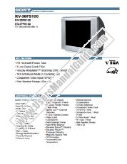 Voir KV-27FS100 pdf Spécifications de marketing