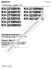 Vezi KV-27XBR60 pdf Manual de utilizare primar