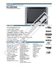 Voir KV-32HV600 pdf Spécifications de marketing