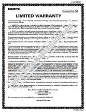 View LF-X5 pdf Warranty Card