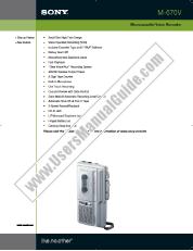 View M-670V pdf Product Specifications