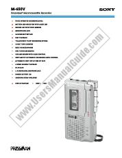 Ver M-650V pdf Especificaciones de comercialización