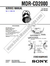 Voir MDR-CD2000 pdf Mode d'emploi (manuel primaire)