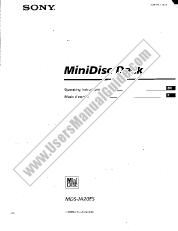 Ver MDS-JA20ES pdf Manual de usuario principal