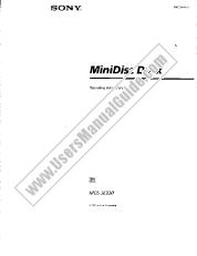 Voir MDS-JE330 pdf Manuel de l'utilisateur principal