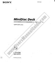 View MDS-JE500 pdf Primary User Manual